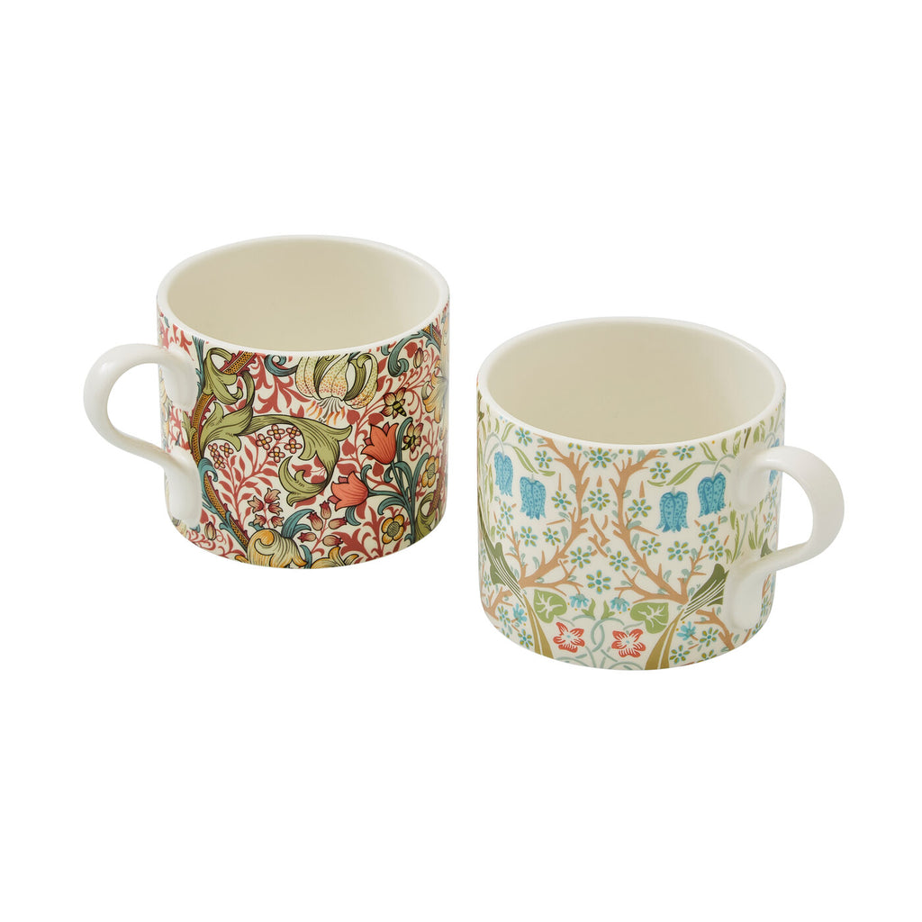 Morris & Co Mugs Set of Two Blackthorn & Golden Lily