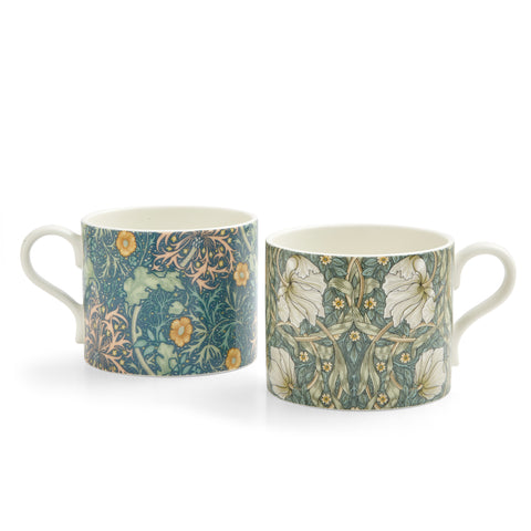 Morris & Co - Mugs - Set of Two - Seaweed & Pimpernel