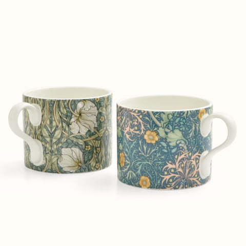 Morris & Co - Mugs - Set of Two - Seaweed & Pimpernel