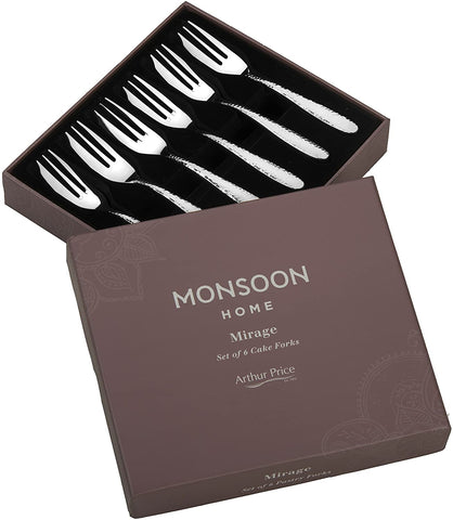 Arthur Price Monsoon Mirage - Box set of 6 Cake / Pastry Forks