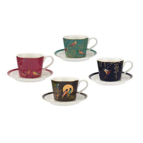 Sara Miller Espresso Cup & Saucer Set of 4 Chelsea Collection