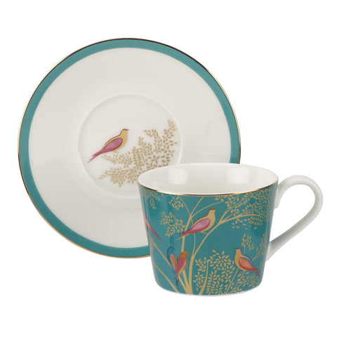 Sara Miller Teacup & Saucer Chelsea Collection Dark Grey