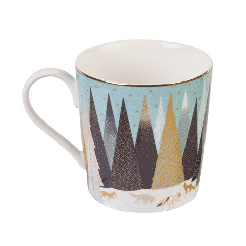 Sara Miller - Frosted Pines - Mugs - Gift Box Set of 4