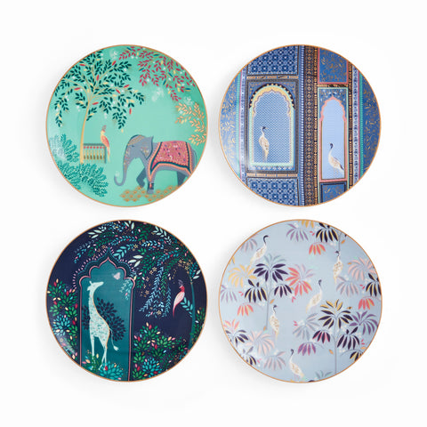 Sara Miller - India Collection - Cake Plates Set of 4