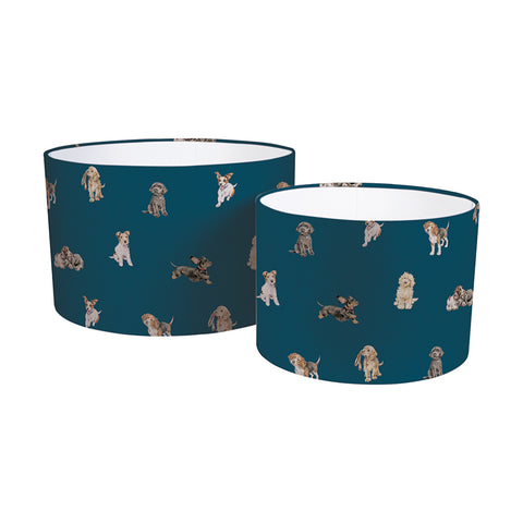 Wrendale - Home - Lampshade - Busy Dog Teal