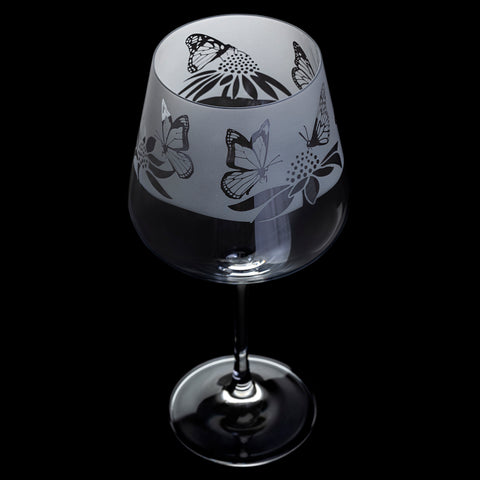 Dartington Crystal - Aspect - Gin Copa / Wine Glass - Butterflies