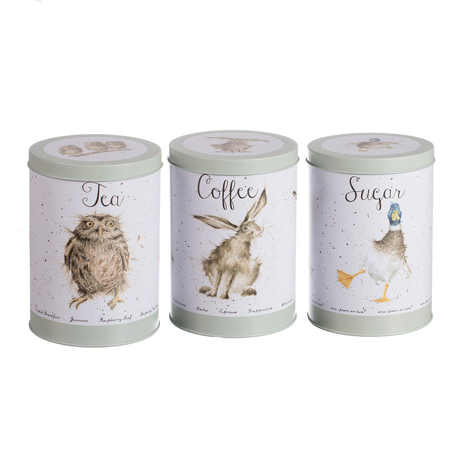Wrendale - Tea, Coffee & Sugar Canisters - Set of 3