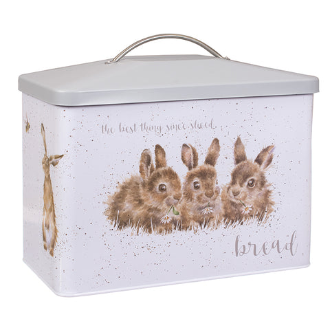 Wrendale - Bread Bin - Grey Lid - Bunnies, Foxes, Mouse & Hare