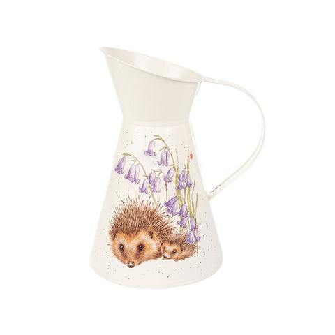 Wrendale Metal Flower Jug - Love and Hedgehugs