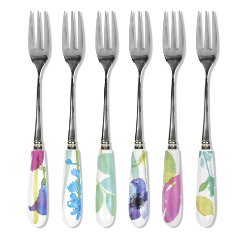 Portmeirion - Water Garden - Pastry Forks - Box set of 6