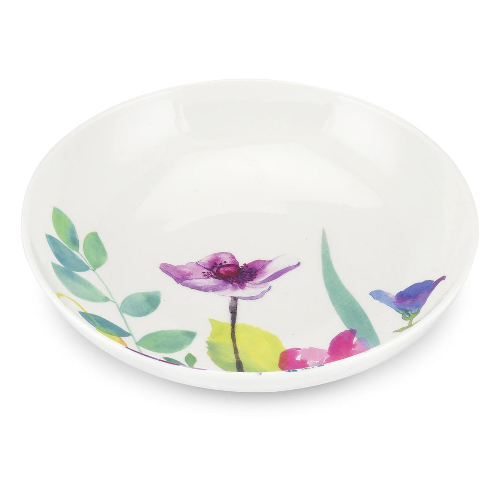 Portmeirion - Water Garden  Pasta / Cereal / Dessert  -  Low Bowl 21.5cm / 8.5"