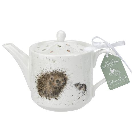 Wrendale Teapot 0.6L / 1pt - Hedgehog & Mice