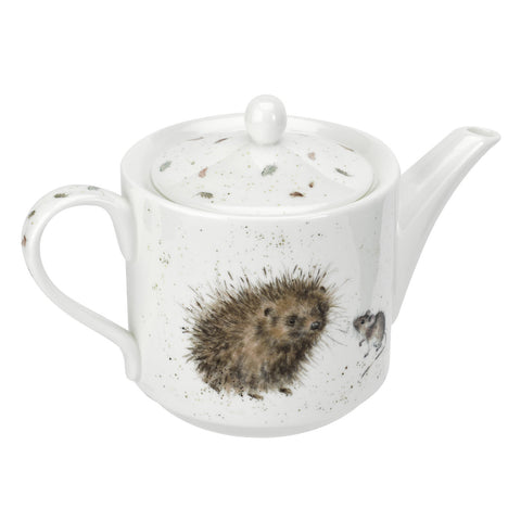 Wrendale Teapot 0.6 Litre / 1 Pint - Hedgehog & Mice