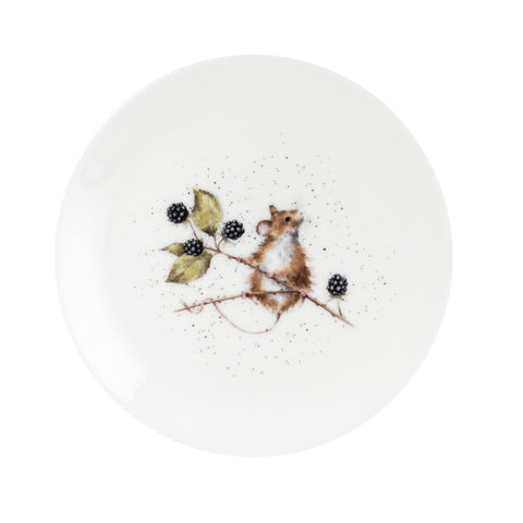 Wrendale Coupe Salad / Side Plate  21cm / 8" - Cat & Mouse