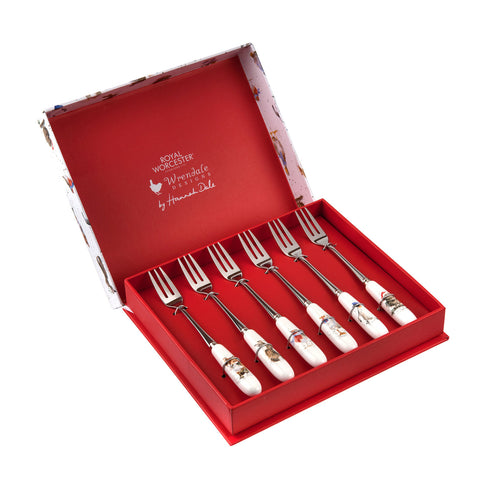 Wrendale - Pastry Forks - Gift Box Set of 6 - Christmas Collection