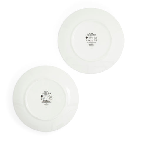 Wrendale - Set of 2 Coupe Plates - 16.5cm / 6.5" - Bunny & Duckling