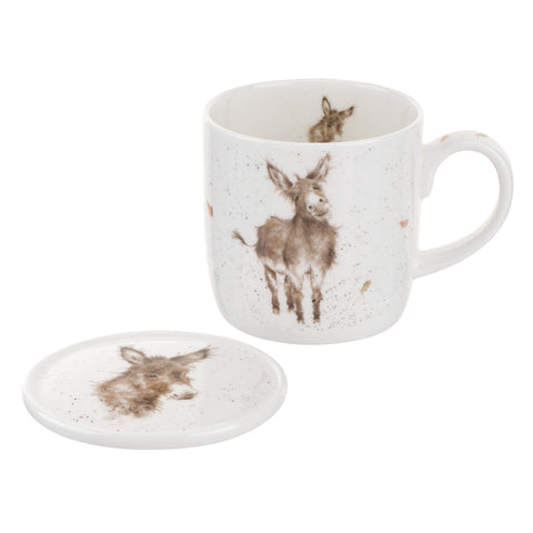 Wrendale - Mug & Coaster Set - Gentle Jack - Donkey