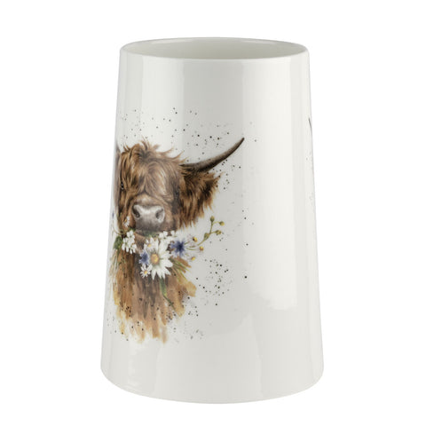 Wrendale Large Vase - Highland Cow