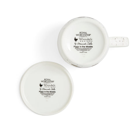 Wrendale Mug & Coaster Set - Piggy in the Middle