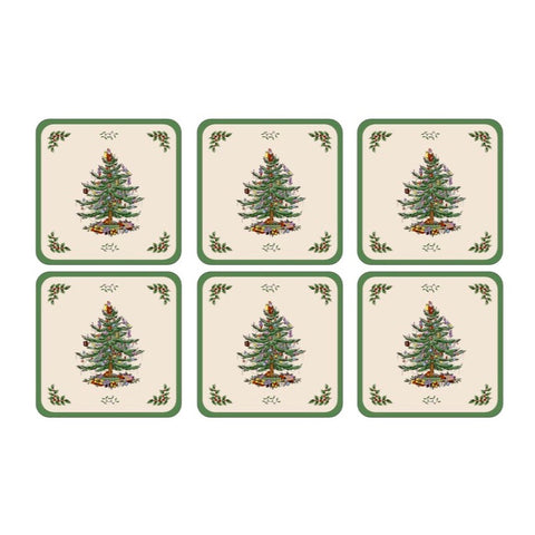 Spode Christmas Tree - Coasters - Box Set of 6