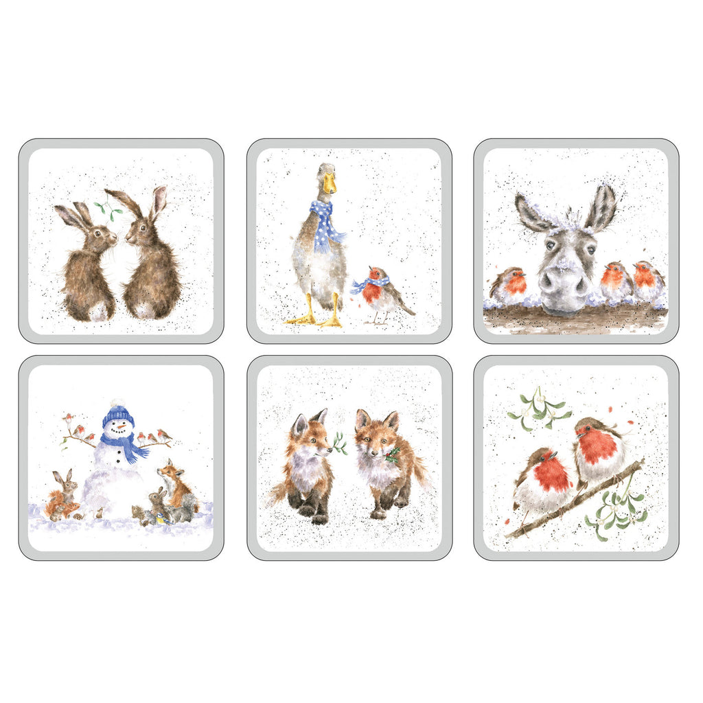 Wrendale - Christmas Coasters - Box Set of 6