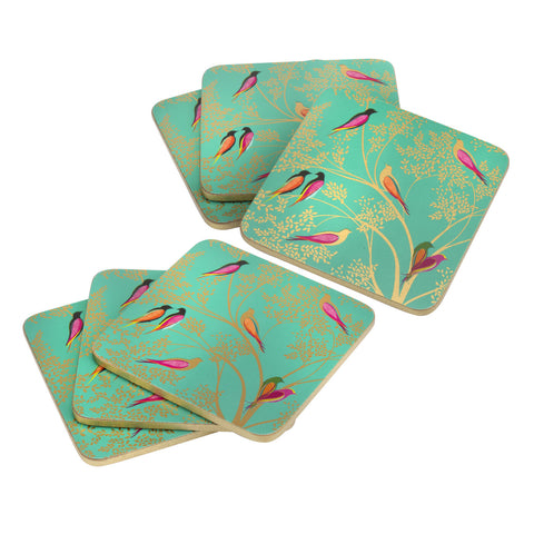 Sara Miller - Chelsea Collection - Coasters - Box Set of 6 - Green