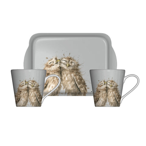 Wrendale - Mini Mugs & Tray Set - Owl