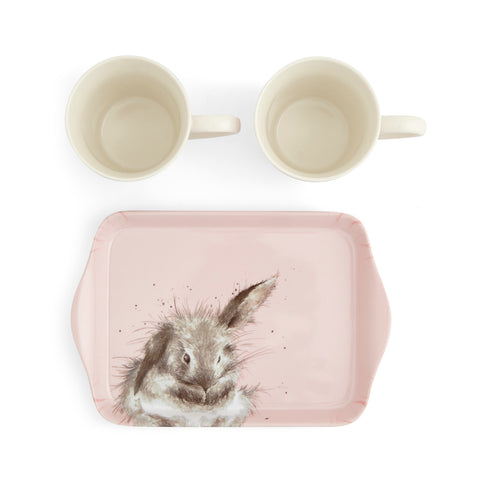 Wrendale - Mini Mugs & Tray Set - Bathtime Bunny - Rabbit