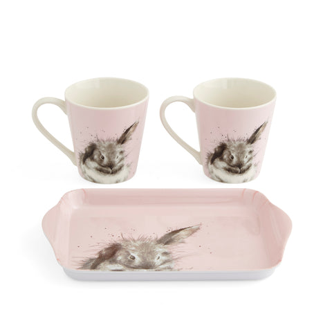 Wrendale - Mini Mugs & Tray Set - Bathtime Bunny - Rabbit