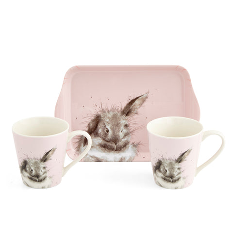 Wrendale - Mini Mugs & Tray Set - Bathtime Bunny - Rabbit