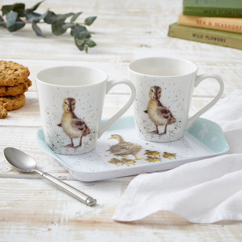 Wrendale - Mini Mugs & Tray Set - Lovely Mum - Ducks