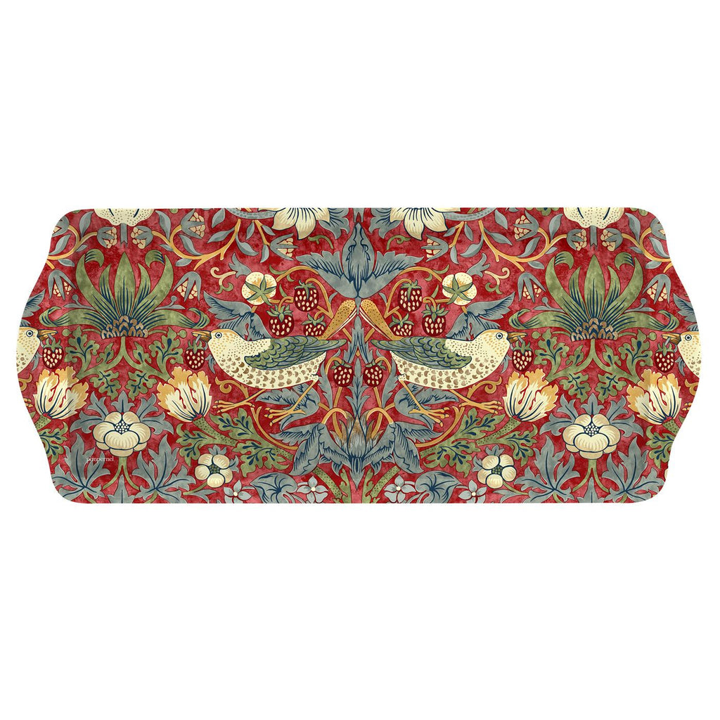 Morris & Co - Melamine Sandwich Tray - Strawberry Thief Red