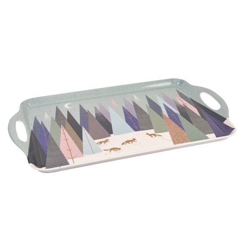 Sara Miller - Frosted Pines - Large Handled Melamine Tray