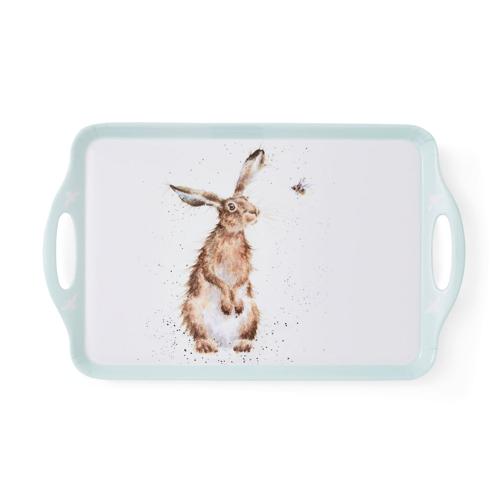 Wrendale Large Melamine Handled Tray  - The Hare & The Bee