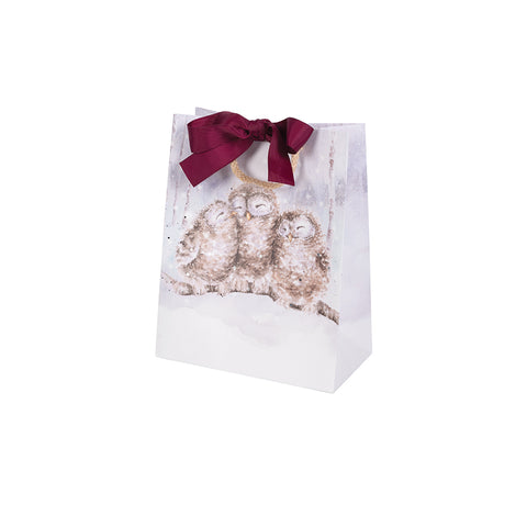 Wrendale - Christmas - Gift Bag -  Medium  - Three Wise Owls