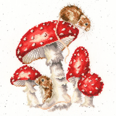 Bothy Threads - Wrendale - Cross Stitch Kit - The Fairy Ring - Toadstools & Mice