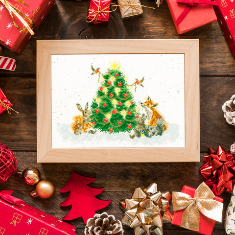 Bothy Threads - Wrendale - Cross Stitch Kit - Oh Christmas Tree - Woodland Animals
