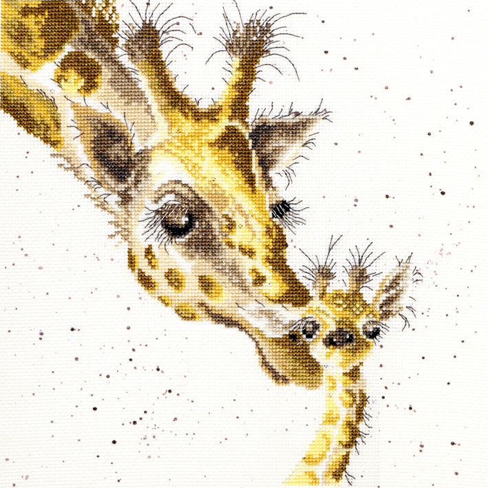 Bothy Threads - Wrendale - Cross Stitch Kit - First Kiss - Giraffes