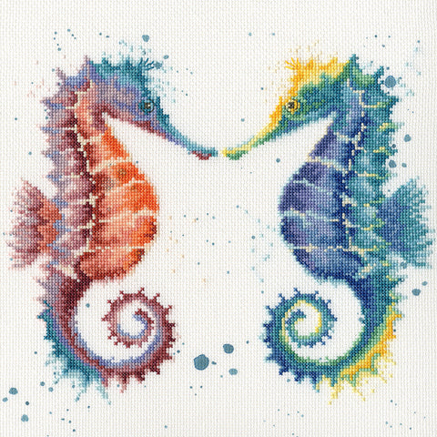 Bothy Threads - Wrendale - Cross Stitch Kit - Shell We Dance? - Seahorses