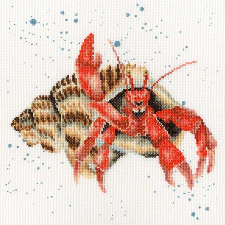 Bothy Threads - Wrendale - Cross Stitch Kit - Just Nippin' Out - Hermit Crab
