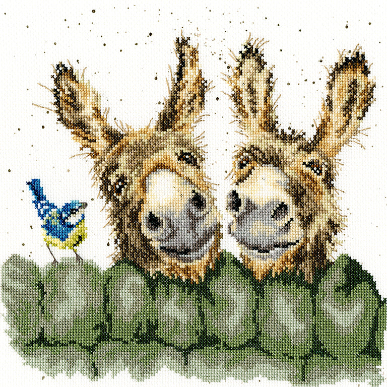 Bothy Threads - Wrendale - Cross Stitch Kit - Hee Haw - Donkey & Bluetit