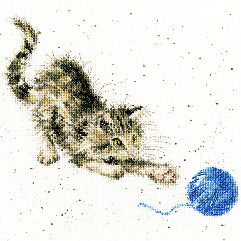 Bothy Threads - Wrendale - Cross Stitch Kit - Kitty - Cat with Ball of Wool