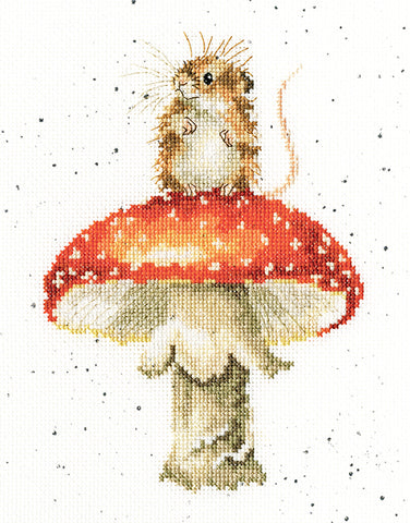 Bothy Threads - Wrendale - Cross Stitch Kit - He's a Fun-gi - Mouse & Toadstool
