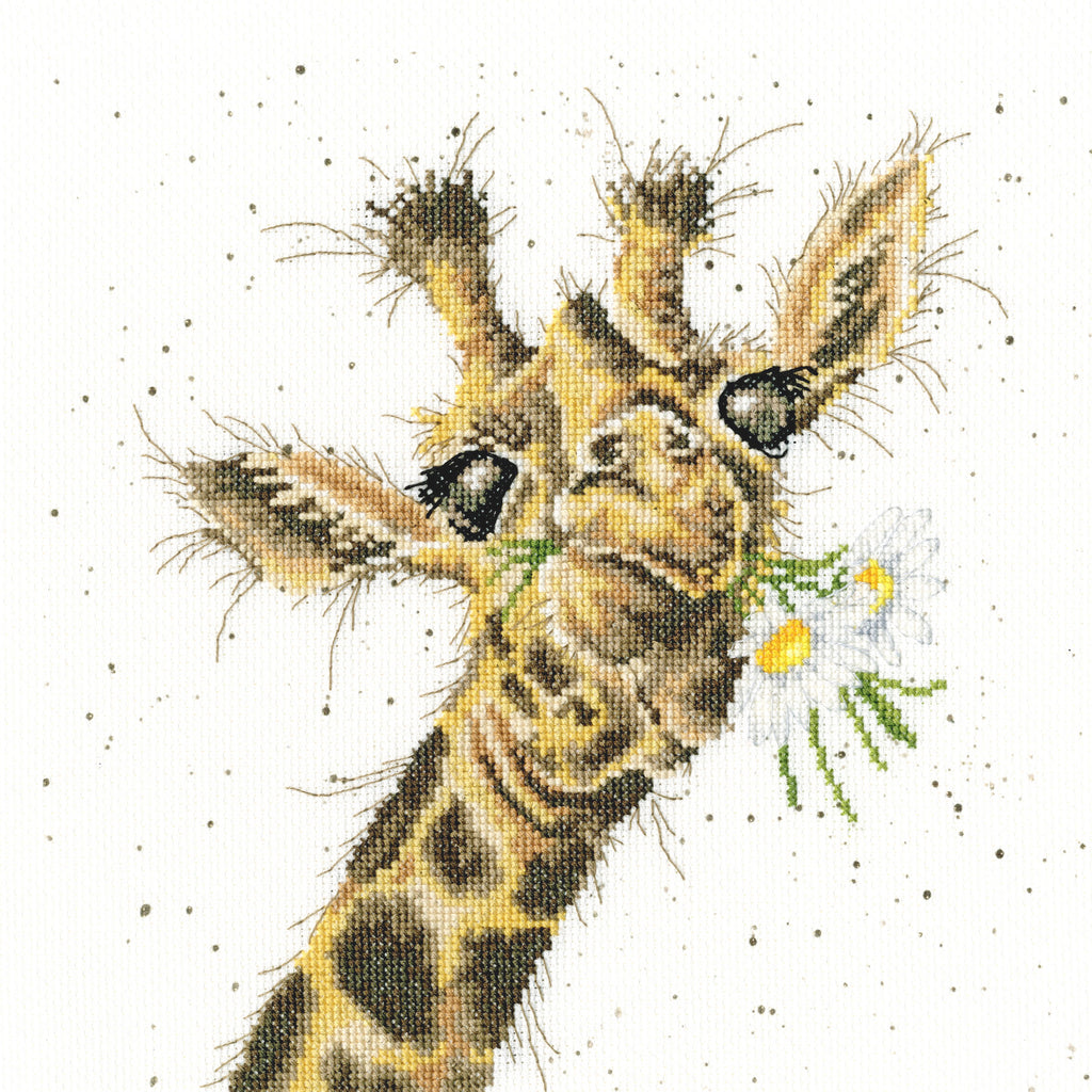 Bothy Threads - Wrendale - Cross Stitch Kit - Thanks A Bunch - Giraffe with Daisies