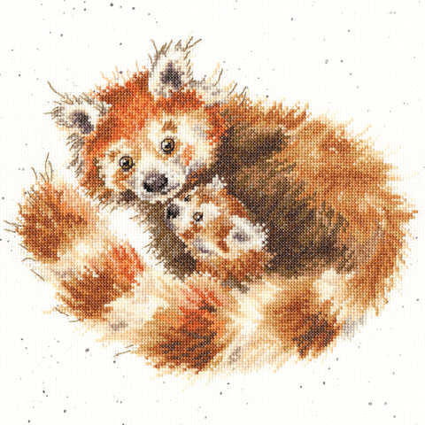 Bothy Threads - Wrendale - Cross Stitch Kit - Tree Hugger - Red Badger & Cub