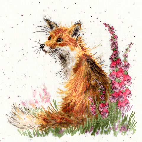 Bothy Threads - Wrendale - Cross Stitch Kit - Amongst the Foxgloves - Fox