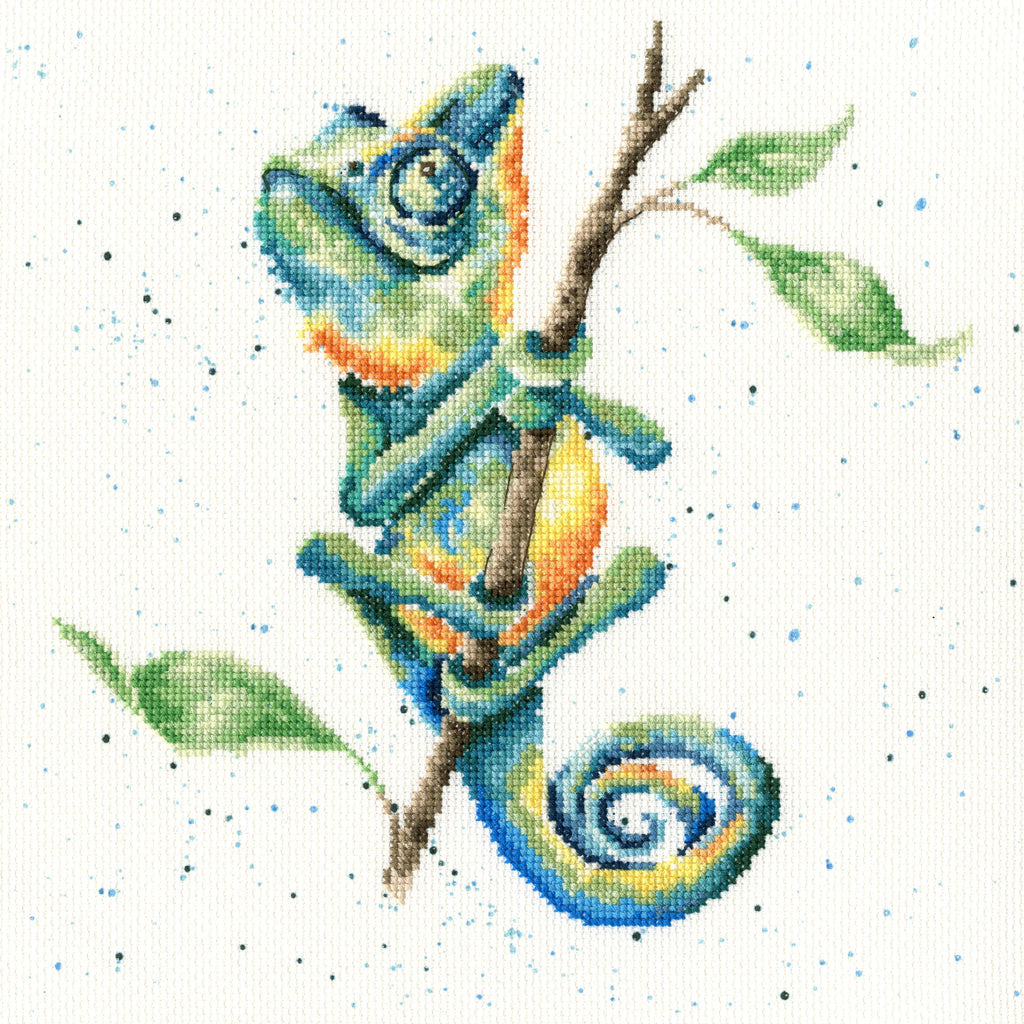 Bothy Threads - Wrendale - Cross Stitch Kit - One in a Chameleon - Chameleon