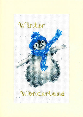 Bothy Threads - Wrendale - Christmas Card Cross Stitch Kit - Winter Wonderland - Penguin