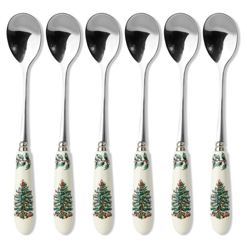 Spode Christmas Tree Tea Spoons - Box Set of 6