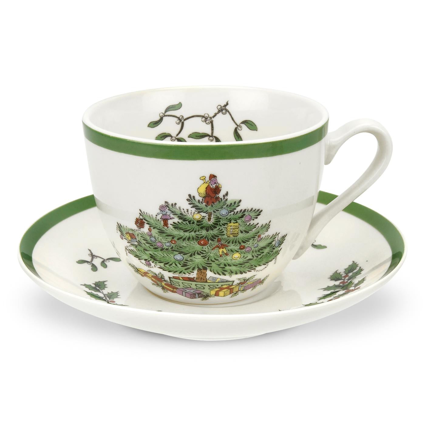 Spode Christmas Tree Tea Cup Saucer